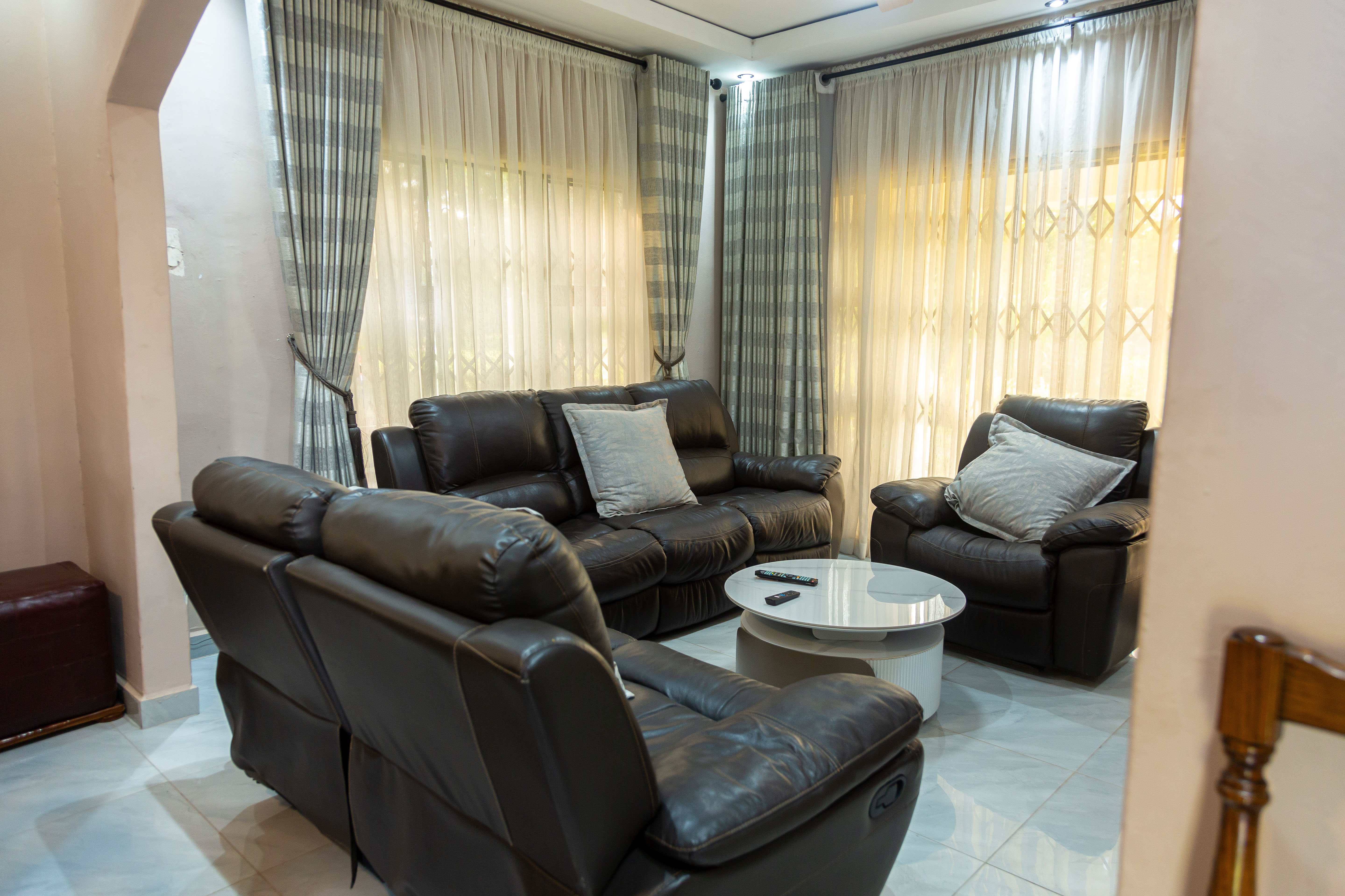 Bedroom with comfortable king size bed